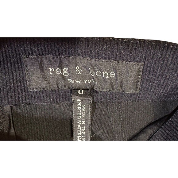 Rag & Bone Skinny Ankle Trousers Size 0 Black Second Skin Back Zip Basic - Picture 3 of 10